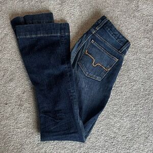 Kimes Ranch Dark Wash Jennifer Bootcut Women’s Jeans with Contrast Stitching